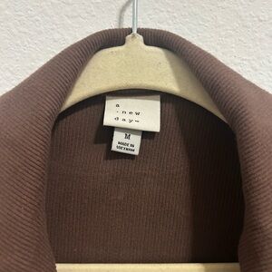 A New Day Chocolate Brown Ribbed jacket